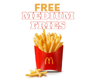 FREE Medium Fries with Any Purchase at McDonald’s