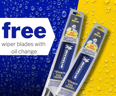 Free Michelin Hybrid Wiper Blades (With Oil Change)