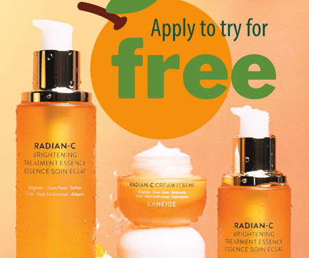 Free Deluxe LANEIGE Sample of Radian-C Brightening Treatment Essence & Cream