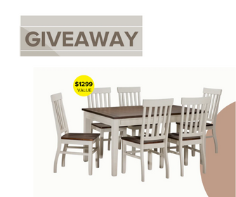 Win a Caylie 7-Piece Dining Set from Leon’s!