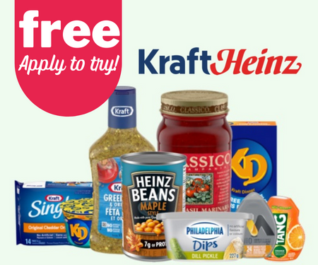 Apply To Test Free Food Products From Kraft Heinz