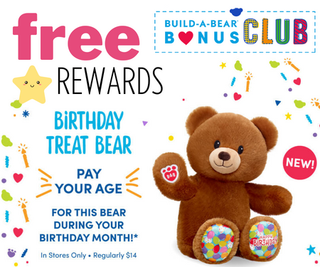 Join Build-A-Bear Bonus Club For Birthday Treat