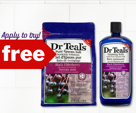 Apply To Try Dr Teal’s Black Elderberry Bath Pructs For Free