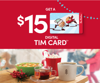 Free $15 Digital Tim Card