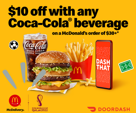 Get $10 Off Your McDonald’s Order