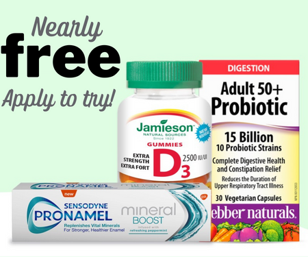 Nearly Free – Try Jamieson, Webber Naturals & Sensodyne