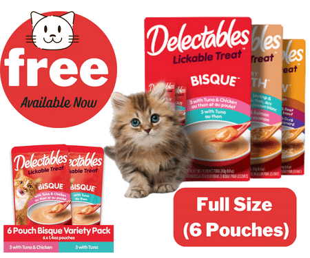 FREE Full Box of Delectables Licking Cat Treats