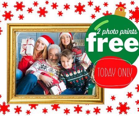 ONE DAY ONLY: 2 FREE  6×8 Next Day Prints from Walmart