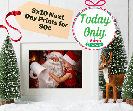 ONE DAY ONLY: 8×10 Next Day Prints for 90¢