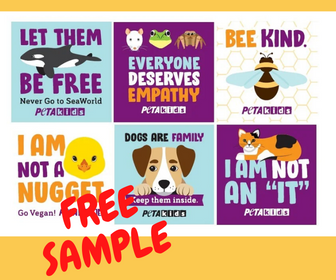 Free Peta Kids Stickers