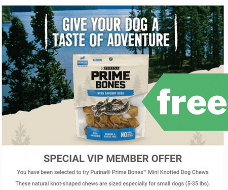 VIP: Free Purina Prime Bones Mini Knotted Dog Chews