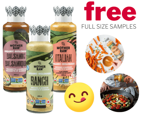 Free Bottle Of Organic Dressings By Mother Raw