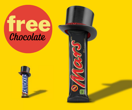 Today Only: Get A FREE Mars Or Snickers Bar