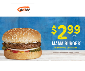 $2.99 Burger at A&W