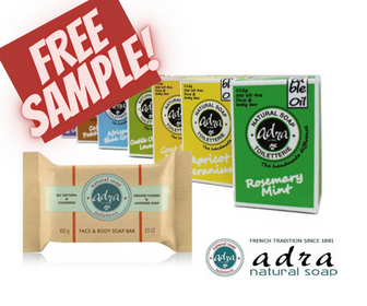 Free Natural Soap Sample From Adra
