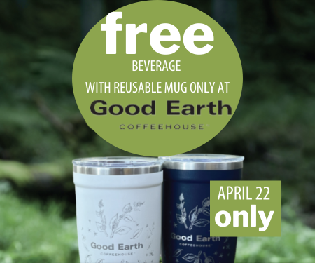 Free Drink From Good Earth Coffeehouse (April 22 only)