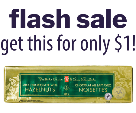 RCSS Flash Sale: PC Milk Chocolate Bar With Hazelnuts $1!