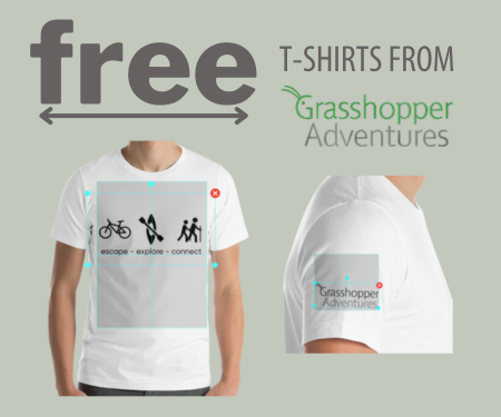 Free T-Shirts From Grasshopper Adventures