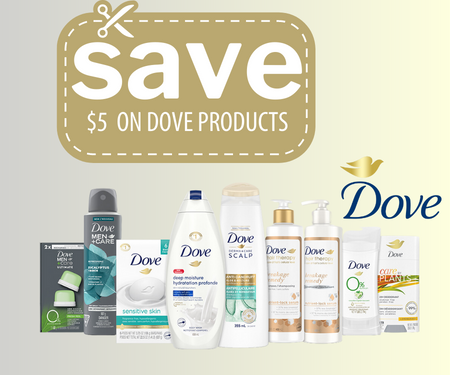 Limited Time Offer: Receive $5 in coupons for Dove!