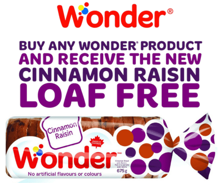 BOGO Free Wonder Cinnamon Raisin Loaf