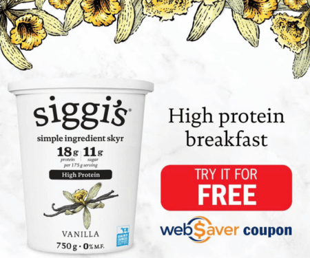 Free siggi’s Yogurt at Walmart