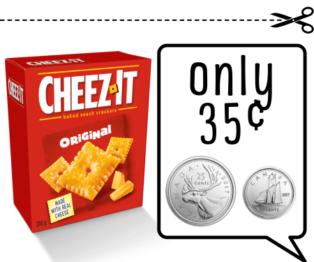 Get Cheez-It Crackers for 35¢