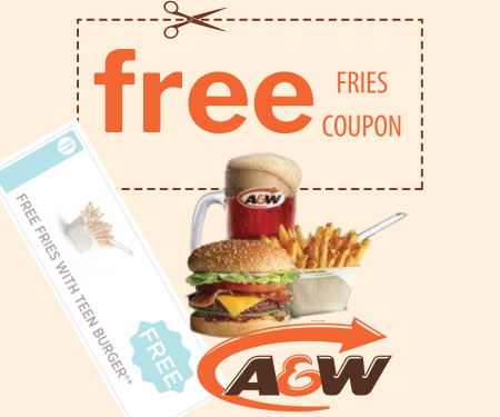 A&W FREE Fries Coupon