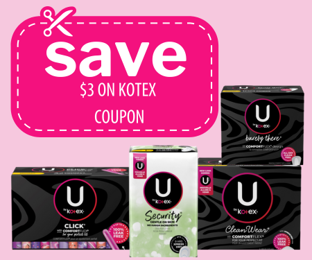 Save $3 on U by Kotex Coupons
