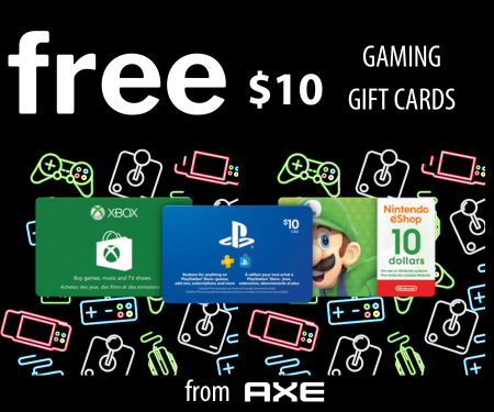 Get a Free $10 Gaming Gift Card from AXE