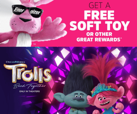 Free Toy From Energizer x Trolls Band Together