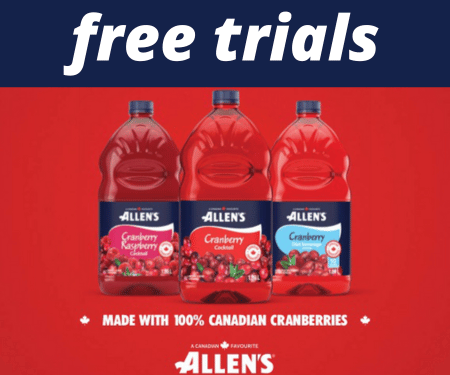 Allen’s Cranberry Beverages: Free Product Trial