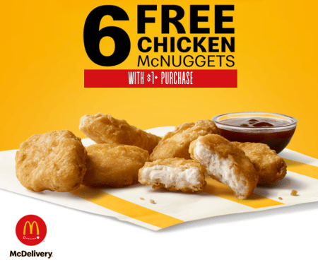 Chicken McNuggets: Get a Free 6-Piece