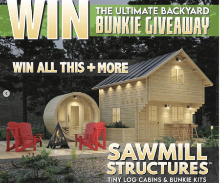 Backyard Bunkie Giveaway: Win a $40,000 Log Cabin Bunkie