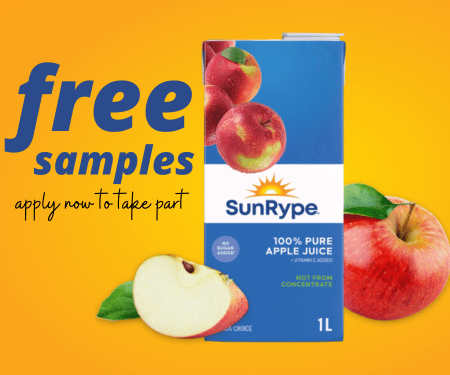 Free SunRype Pure Apple Juice