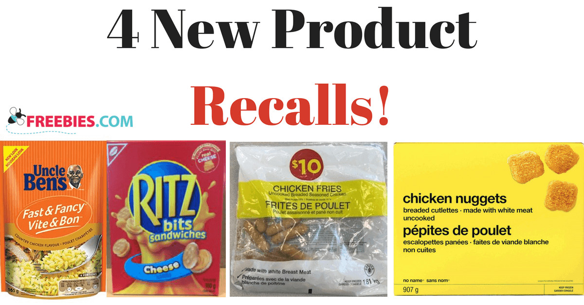 There are 4 new food recalls on Chicken Fries, No Name Chicken Nuggets