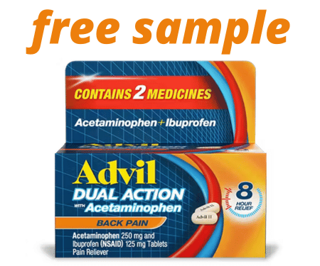 Free Advil Dual Action Back Pain Sample