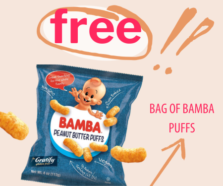 Free Bag of BAMBA puffs