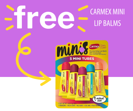 Free Carmex Moisturizing Mini Lip Balms