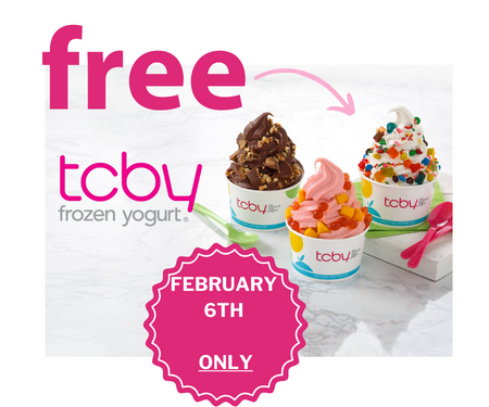 Free TCBY Frozen Yogurt & Toppings on February 6th