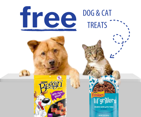 Free Beggin Dog Treats or Friskies Lil Grillers