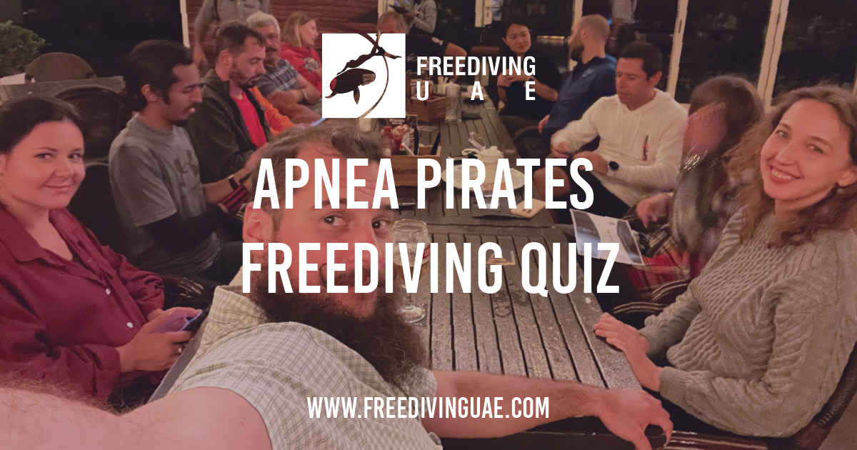 Apnea Pirates Freediving Quiz - Freediving in United Arab Emirates. Courses, Certificates and Equipment