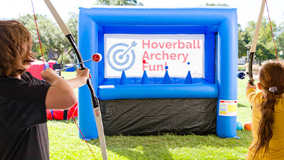Happy customers engaged with our Hoverball option.