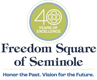 Freedom Square of Seminole 40 year anniversary logo
