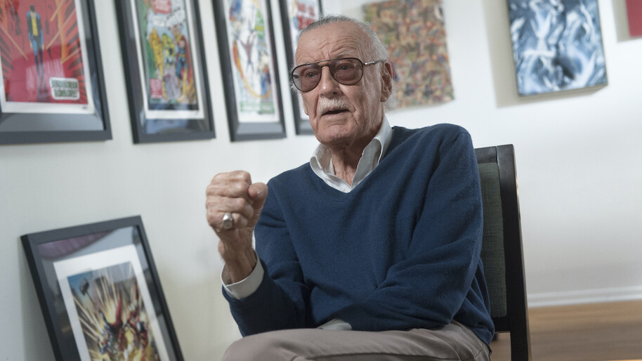 image of Stan Lee speaking in an interview