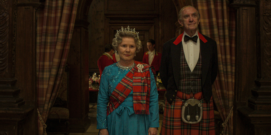 Imelda Staunton and Jonathan Pryce as Queen Elizabeth II and Prince Philip in The Crown season 5