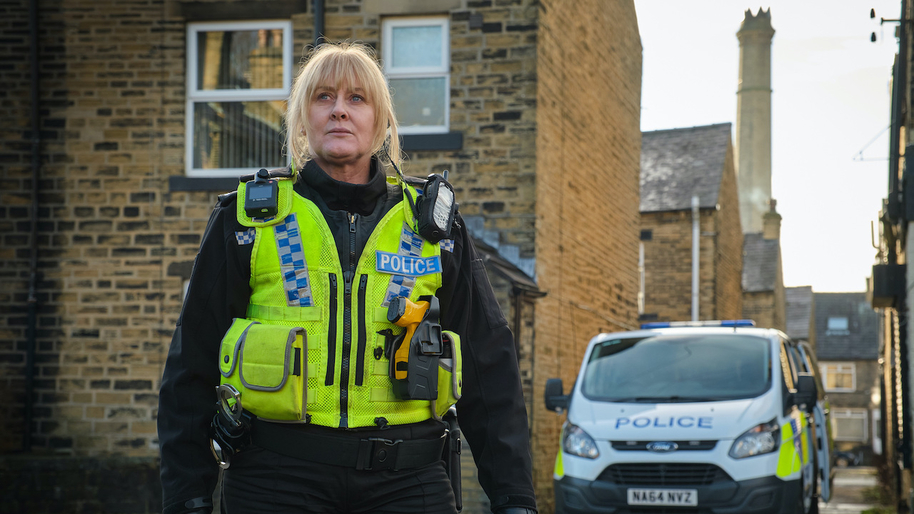 sergeant catherine cawood in police uniform in yorkshire town