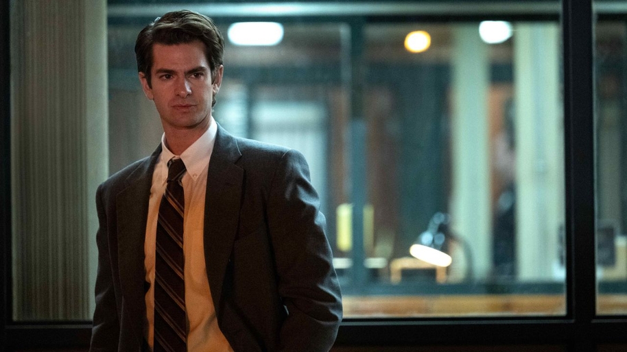 Andrew Garfield as Jeb Pyre in Under The Banner of Heaven