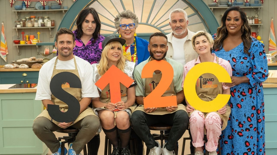 The Great Celebrity Bake Off for SU2C - Jodie Whittaker, with Paloma Faith, Munya Chawawa and Spencer Matthews