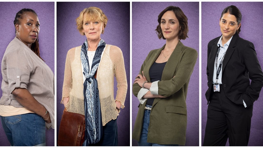 Jo Martin as Suzie Harris, Samantha Bond as Judith Potts, Cara Horgan as Becks Starling and Natalie Dew as DS Tanika Malik