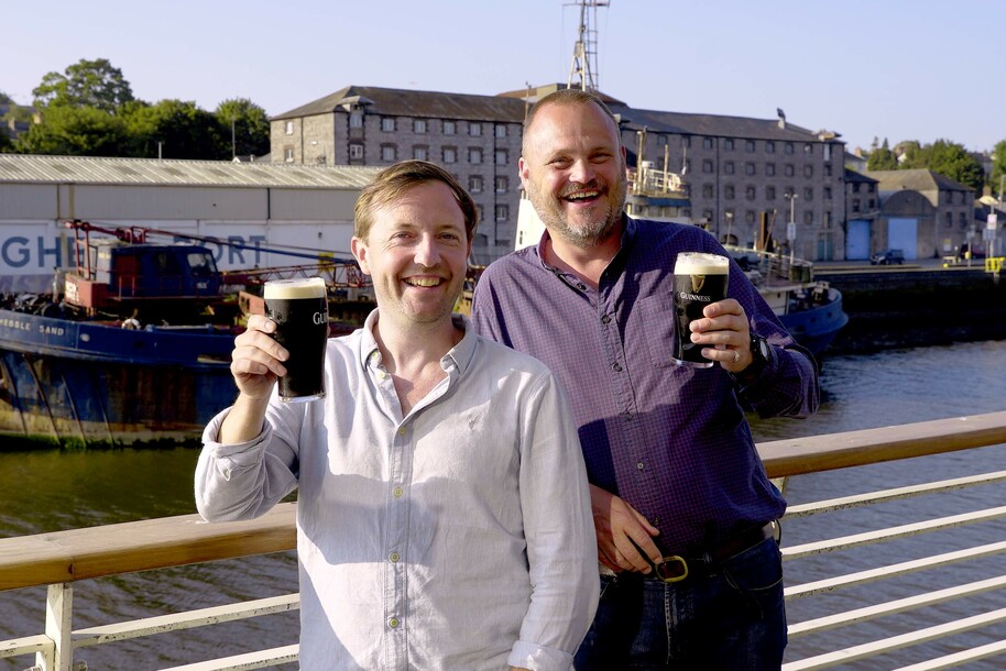 Al Murray and Andrew Maxwell drinking Guinness in Ireland